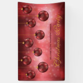 レッドフェスティバルボーブルオンレッド《写真》ぼけ味 – クリスマスパーティー 横断幕 (縦)