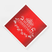 レッドフェスティバルメリークリスマスペーパーナプキン (コーナー)