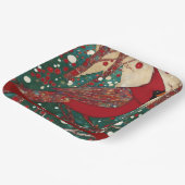 レッドフェスティバルメリークリスマス ペーパープレート (傾斜あり)