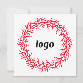 レッドフェスティバルリースロゴビジネス シーズンカード (正面)