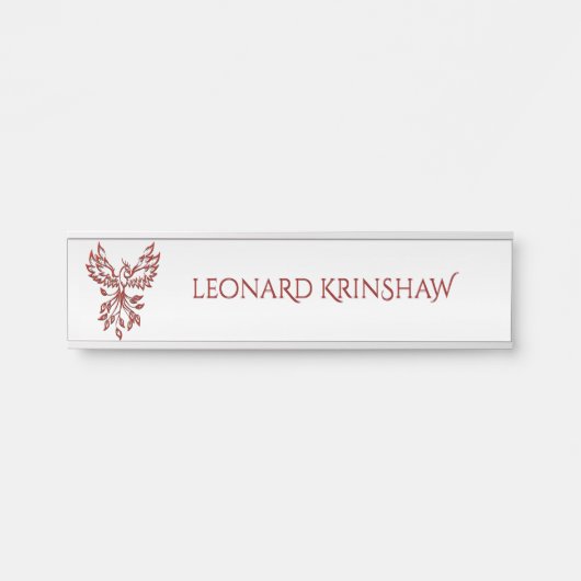 レッドフェニックスがシルバーに輝く サインプレート (正面)