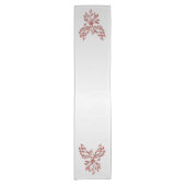 レッドフェニックスがシルバーに輝く ショートテーブルランナー (正面)