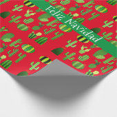 レッドフェリズ・ナビダッドのサボティ ラッピングペーパー (角)