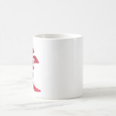 レッドフォイルの中国の愛のシンボル コーヒーマグカップ (中央)