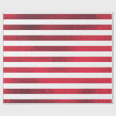 レッドフォイルストライプのメタリック光沢 ラッピングペーパー (フラット)