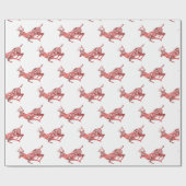 レッドフォイルトインデナ ラッピングペーパー (フラット)