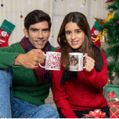 レッドフォイルフェイクスメリークリスマスホリデー写真 コーヒーマグカップ