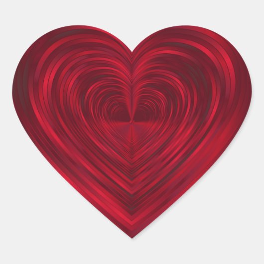 レッドフォイルフェイクハートシール ハートシール (正面)