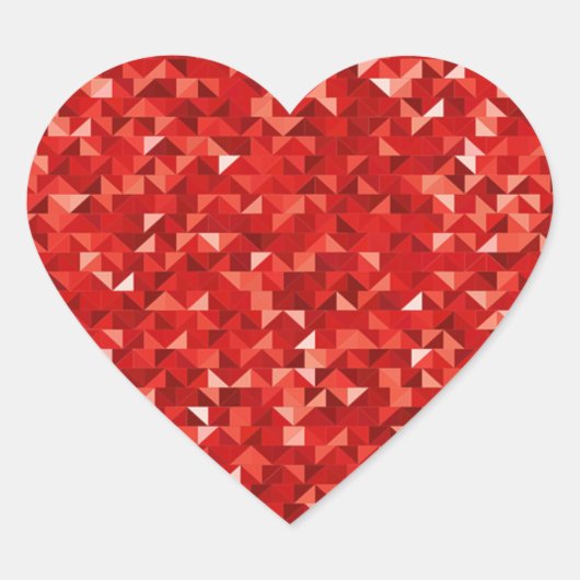 レッドフォイルフェイクハートシール ハートシール (正面)