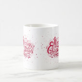 レッドフォイルメリークリスマスホリデーバケーションメモリ コーヒーマグカップ (中央)