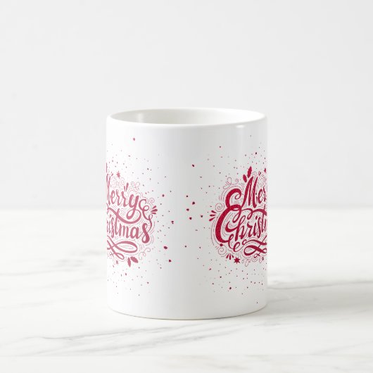 レッドフォイルメリークリスマスホリデーバケーションメモリ コーヒーマグカップ (中央)