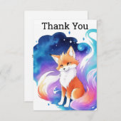 レッドフォックスエンchantment バースデー サンキューカード (正面/裏面)