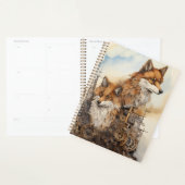 レッドフォックスカップルSteampunk水色3 プランナー手帳 (ディスプレー)