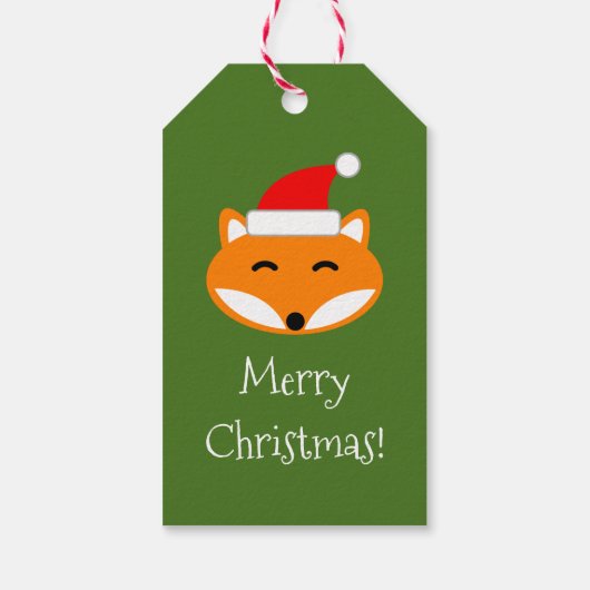 レッドフォックスメリークリスマスと休暇の空白の間 ギフトタグ (裏面)