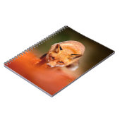 レッドフォックスランニング紅葉のオレンジ色。かわいい赤 ノートブック (左側)
