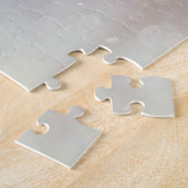 レッドフォックス、冬の森、風光明媚なイラストレーション。 ジグソーパズル (側面)