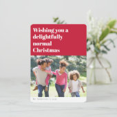 レッドフォトおもしろいホリデークリスマスカード シーズンカード (スタンド正面)