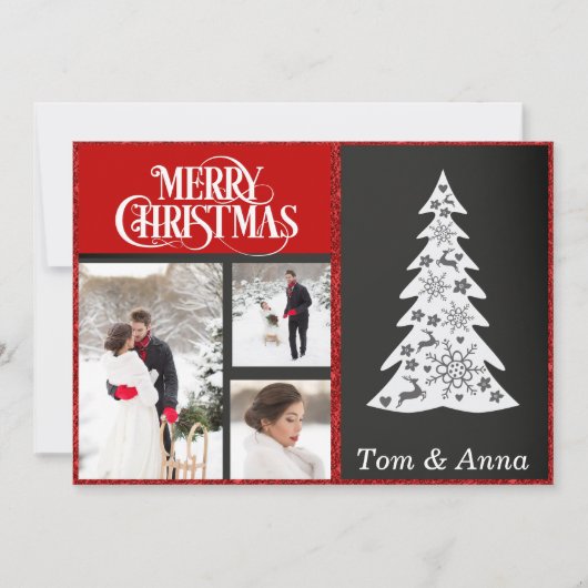 レッドフォトクリスマスカード シーズンカード (正面)