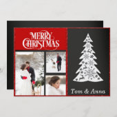 レッドフォトクリスマスカード シーズンカード (正面/裏面)