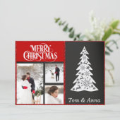 レッドフォトクリスマスカード シーズンカード (スタンド正面)