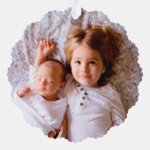 レッドフォトハヌカー(ユダヤ教)メノラーキャンドルボモダンホ オーナメントカード (裏面)