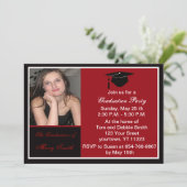 レッドフォト卒業パーティー招待状 招待状 (スタンド正面)