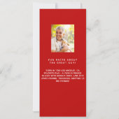 レッドフォト ファン事実 バースデー メニュー カード (裏面)