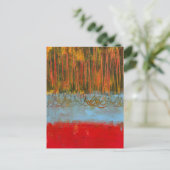 レッドフォレストハガキ – ファインアート絵を描ズ ポストカード (スタンド正面)