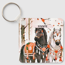 レッドフォレスト名前をカスタムするの馬 キーホルダー