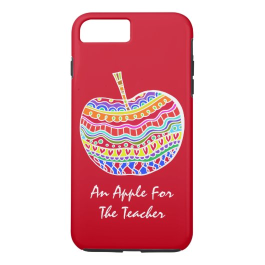 レッドフォークアートアップル先生のiPhone 7 Plusケース Case-Mate iPhoneケース (裏面)