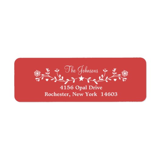 レッドフォーククリスマス応援 ラベル (正面)