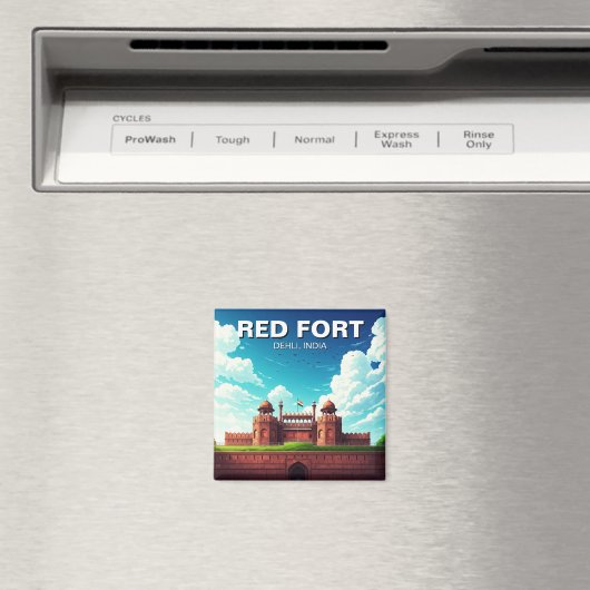 レッドフォートデフリインド旅行記念品 マグネット (インサイチュ (食洗機))