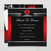 レッドフォーマルブラックタイディナー企業の招待状 招待状 (正面/裏面)