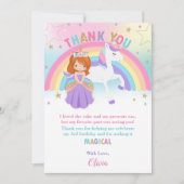 レッドフォールドプリンセス&レインボーユニコーン誕生日 サンキューカード (正面)