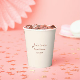 レッドフォール モカ コーヒー チョコレート ブライダルシャワー 紙コップ