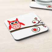 レッドフクロウさくらんぼツリー コースター (左側)