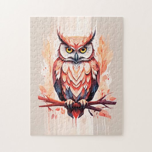 レッドフクロウ[2/3] ジグソーパズル (縦)