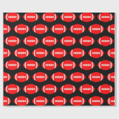 レッドフットボールサッカー選手ギフトラッピング紙 ラッピングペーパー (フラット)