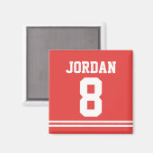 レッドフットボールジャージー（ナンバー付） マグネット (正面/裏面)