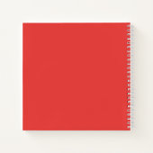 レッドフットボールジャージー(名前をカスタムするとナンバー付き) ノートブック (裏面)