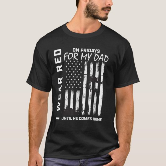 レッドフライデー展開パパ軍隊支援部隊US Tシャツ (正面)