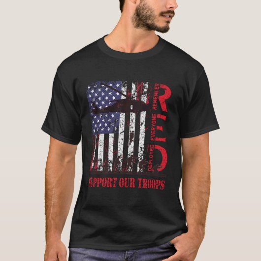 レッドフライデー軍隊を支援軍隊陸軍米国旗 Tシャツ (正面)
