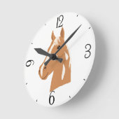 レッドフライトザハッピーホース ラウンド壁時計 (傾斜)