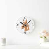 レッドフライトザハッピーホース ラウンド壁時計 (ホーム)