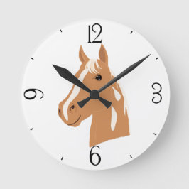 レッドフライトザハッピーホース ラウンド壁時計