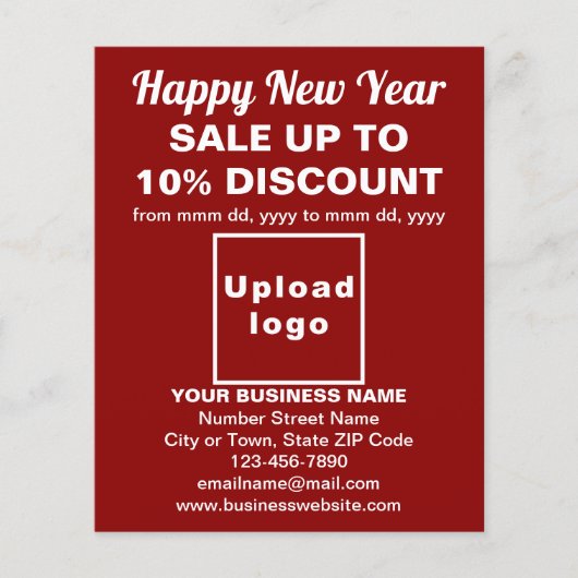 レッドフライヤーの年末年始セール チラシ (正面)