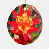 レッドフラワーオーナメント セラミックオーナメント (左)