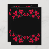 レッドフラワーガーランドスクラップブック紙 (正面/裏面)