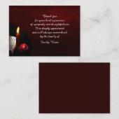 レッドフラワーキャンドルサンキューカード ノートカード (正面/裏面)