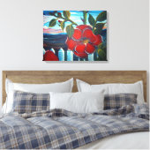 レッドフラワーキャンプ キャンバスプリント (インサイチュ (寝室))